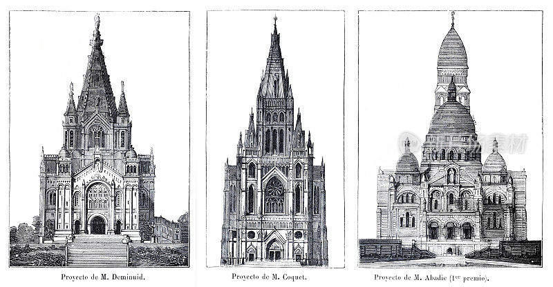 The Basilica of Sacré Coeur de Montmartre 1874